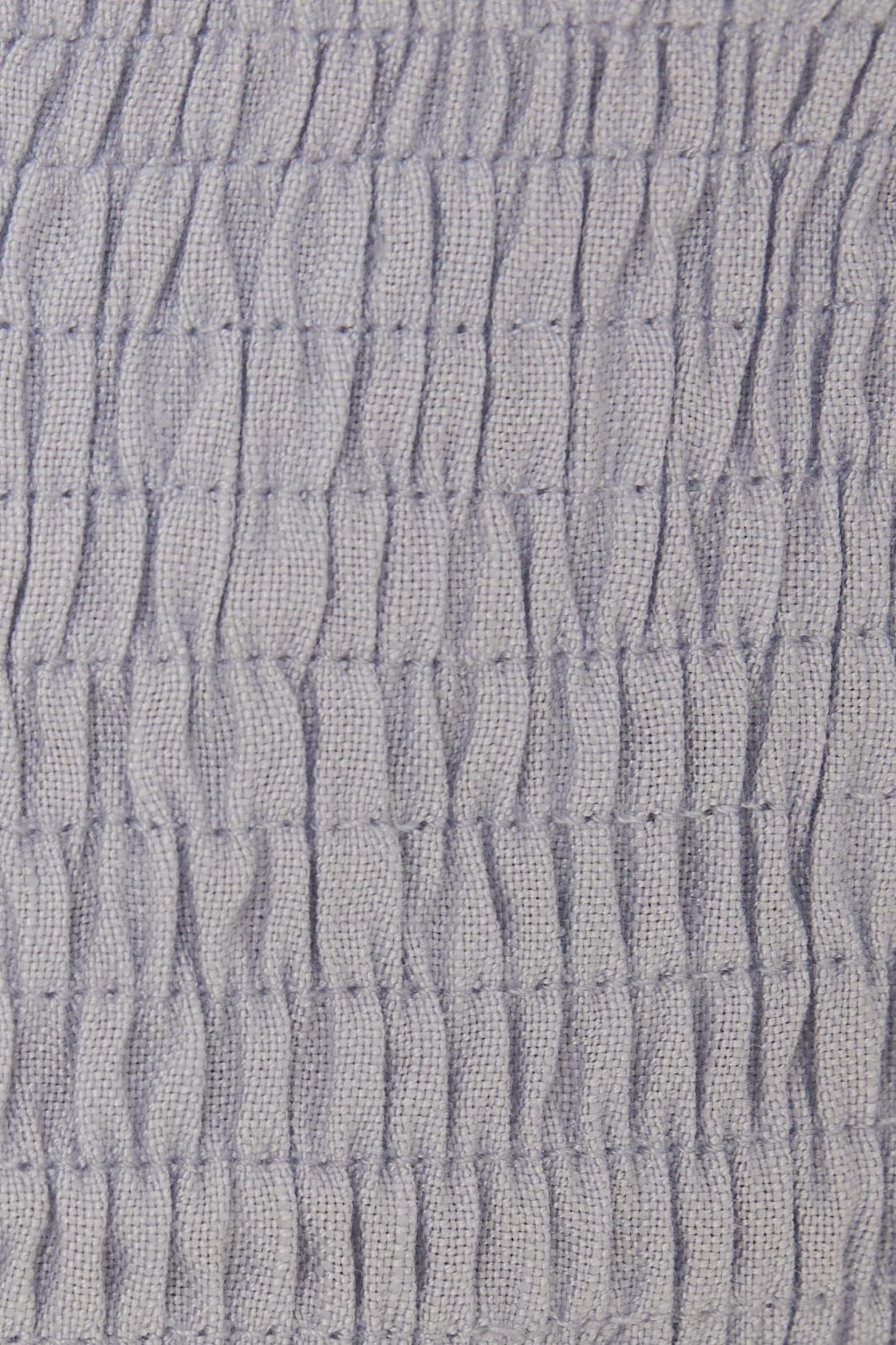 Puffed Sleeved Shirred Top in Mist Blue - Image 7