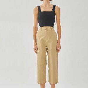 Cotton Blend Culottes in Sand