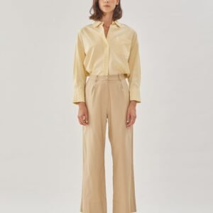 Linen Straight Pants in Sand