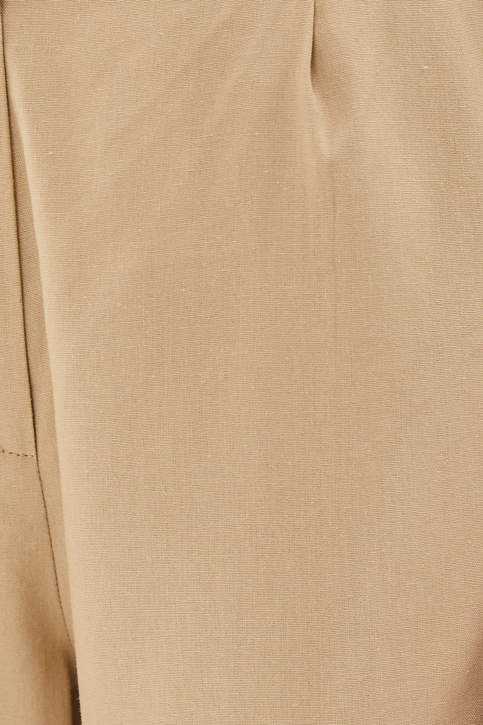 Linen Straight Pants in Sand - Image 13