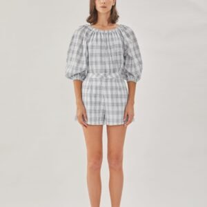 Seersucker Shorts in Mist