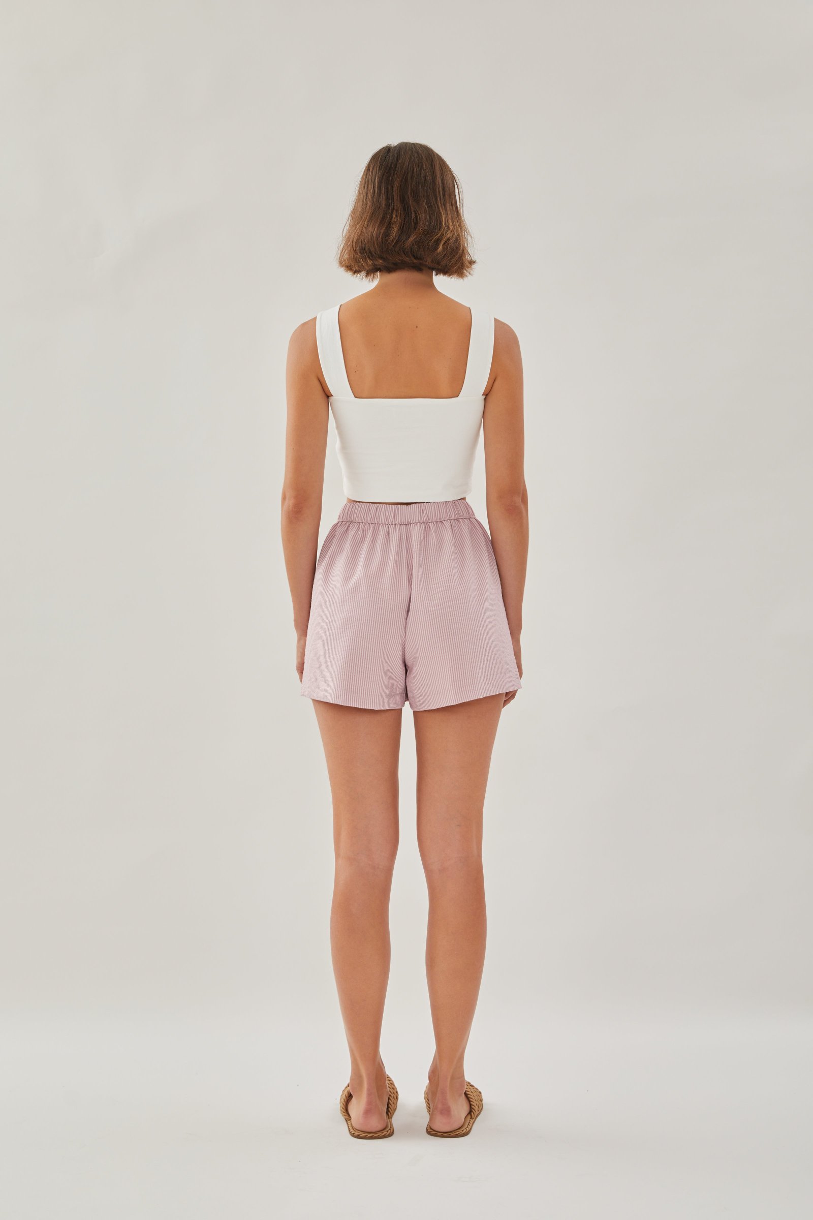 Relaxed Shorts in Stripe Pink - Image 7