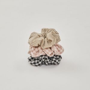 Scrunchie Set Gingham and Stripe