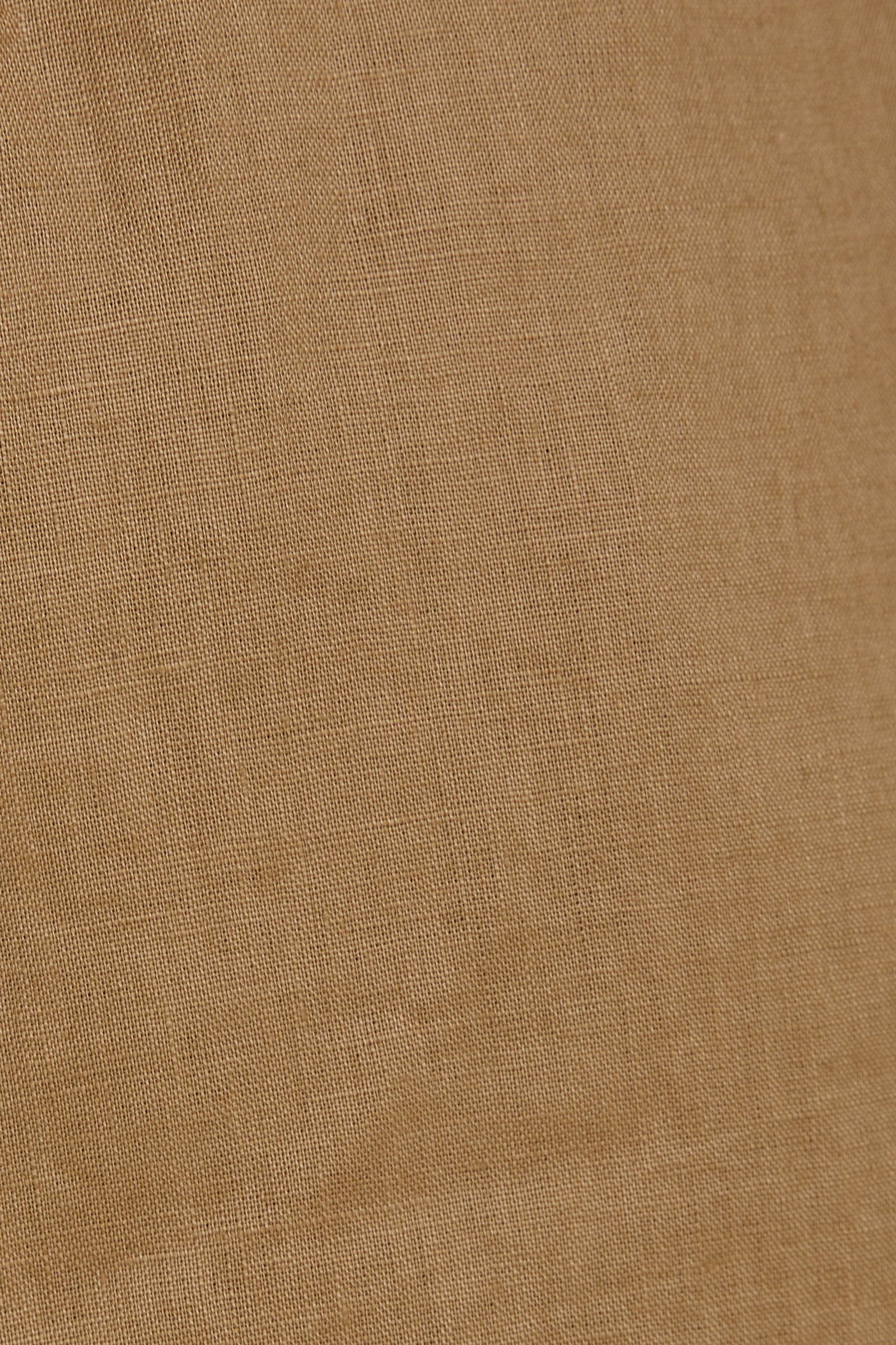 Linen Wrap Skorts in Brown - Image 7