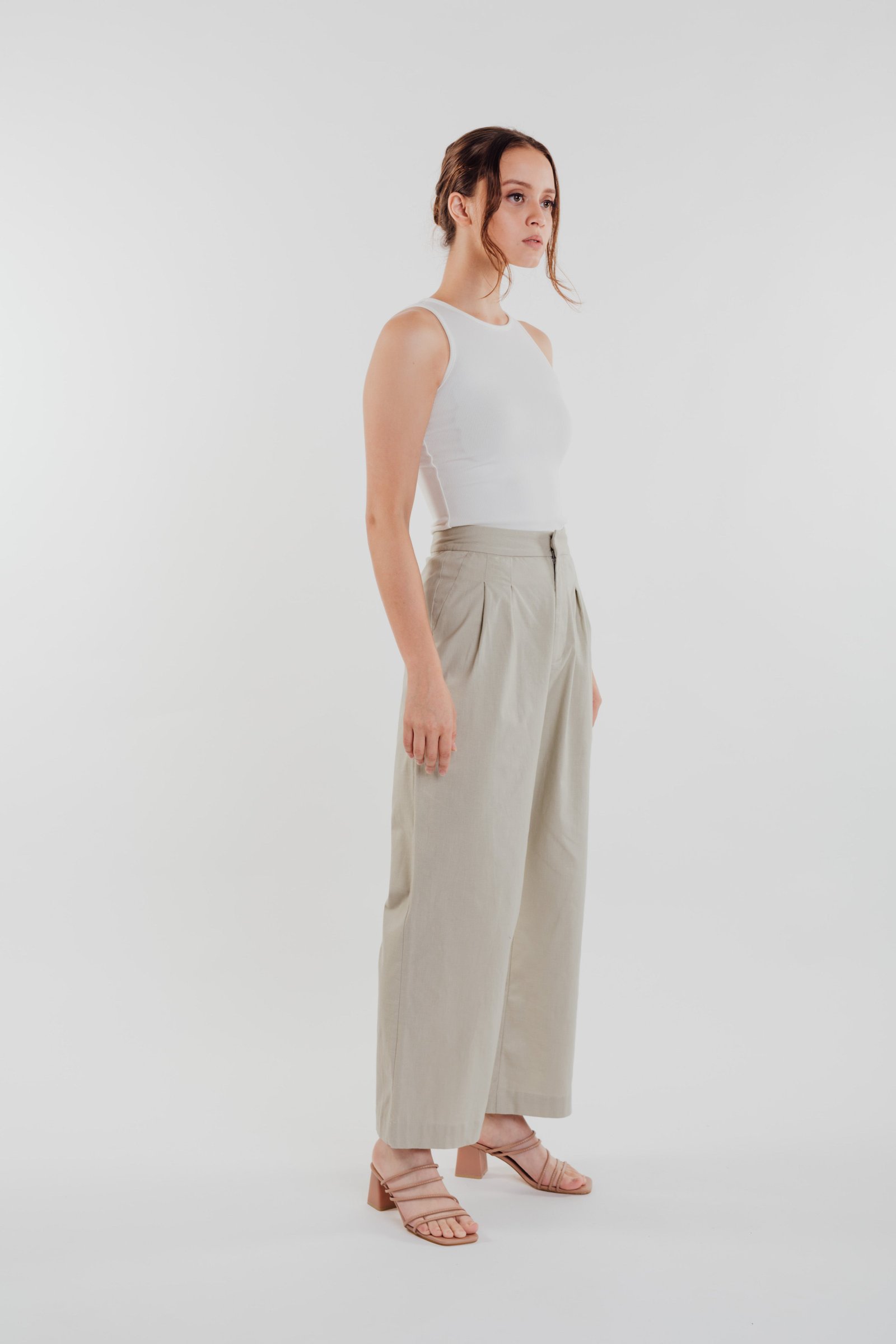 Linen Pants in Natural - Image 2