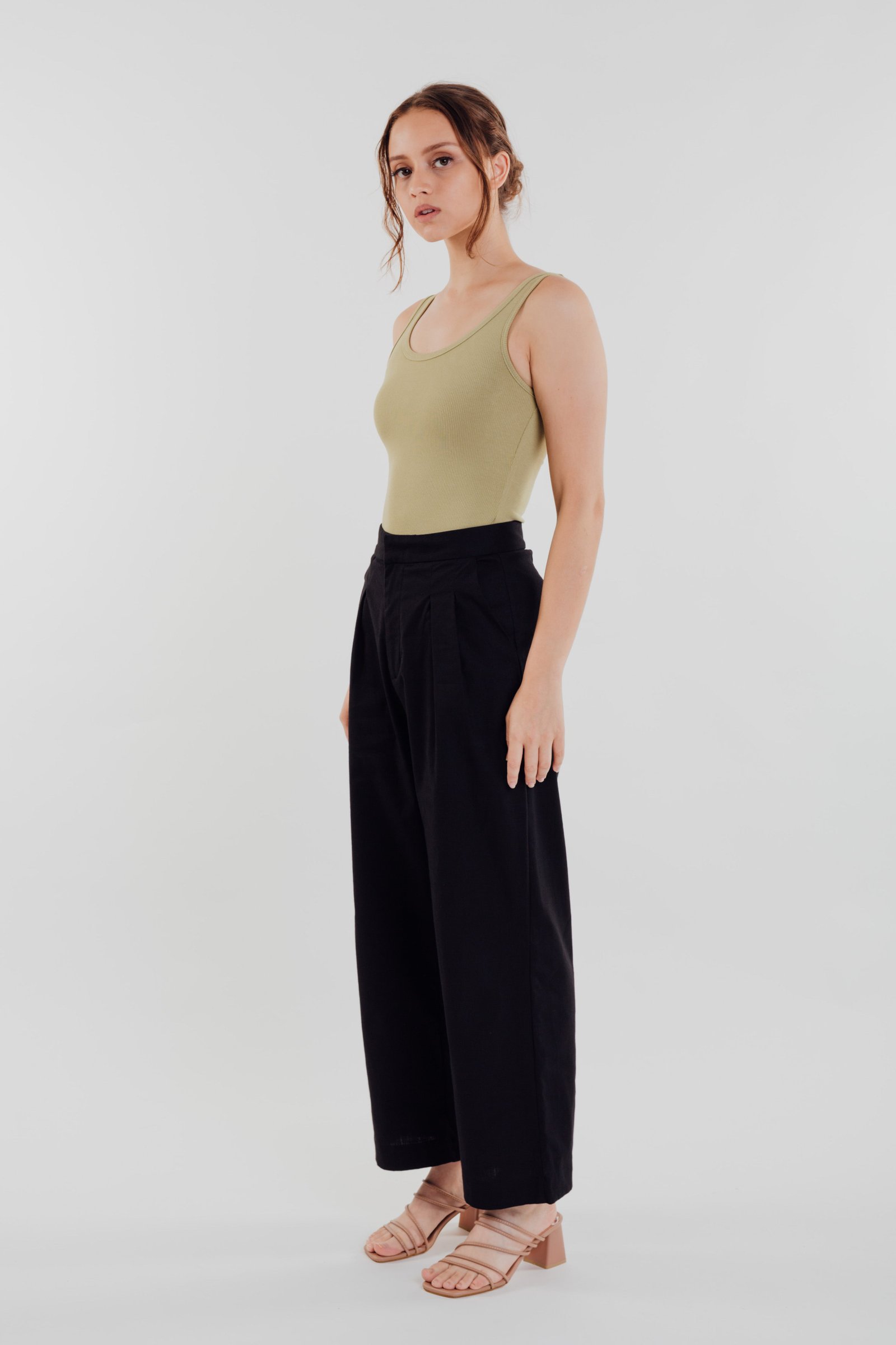 Linen Pants in Black - Image 3