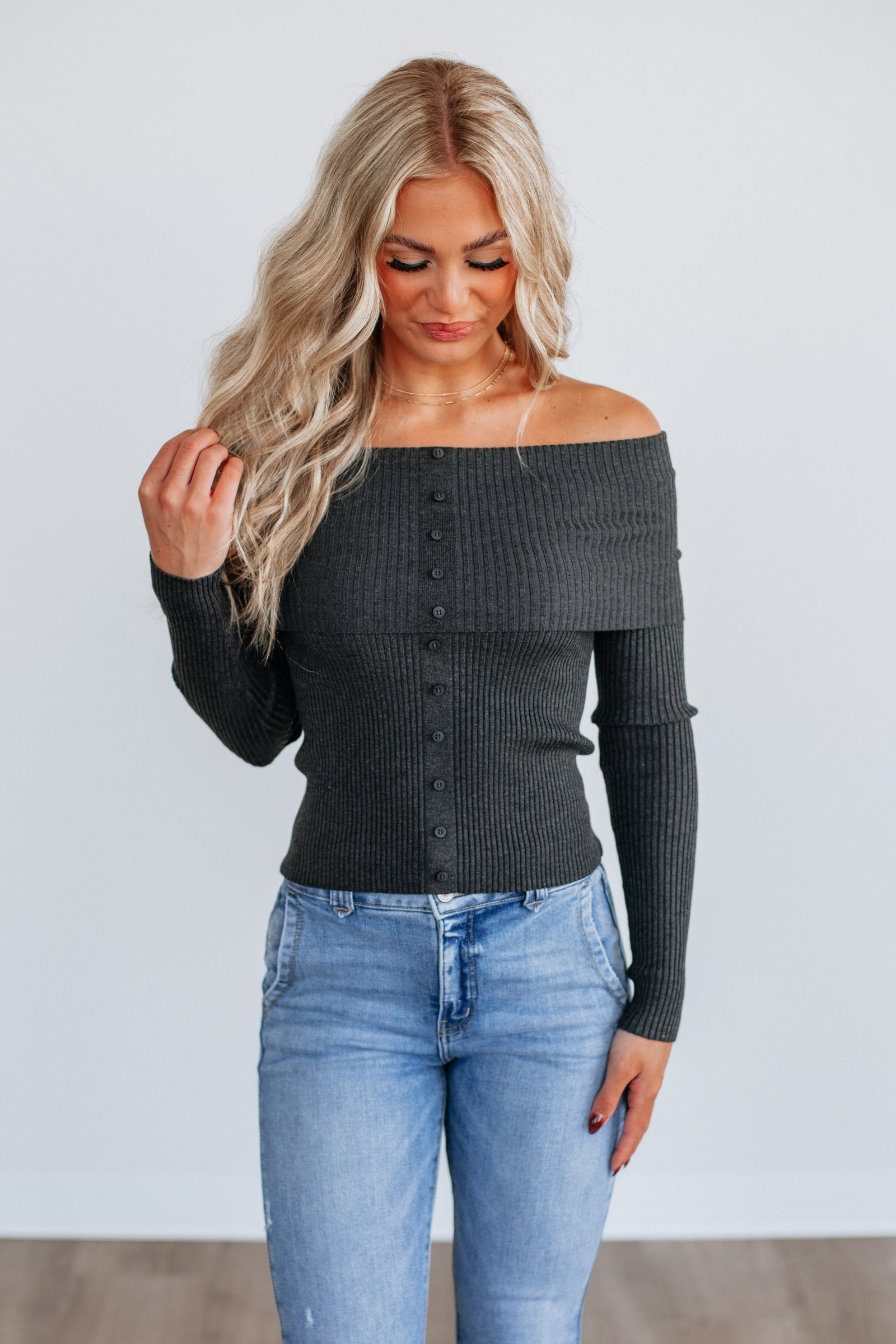 Camaryn Off The Shoulder Sweater - Image 8
