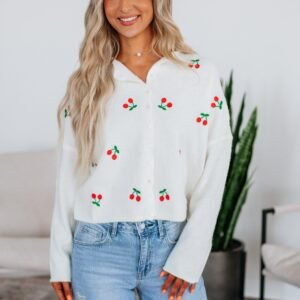 Brooke Cherry Cardigan