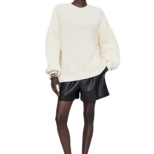 Sydney Crew Sweater - Ivory Crochet