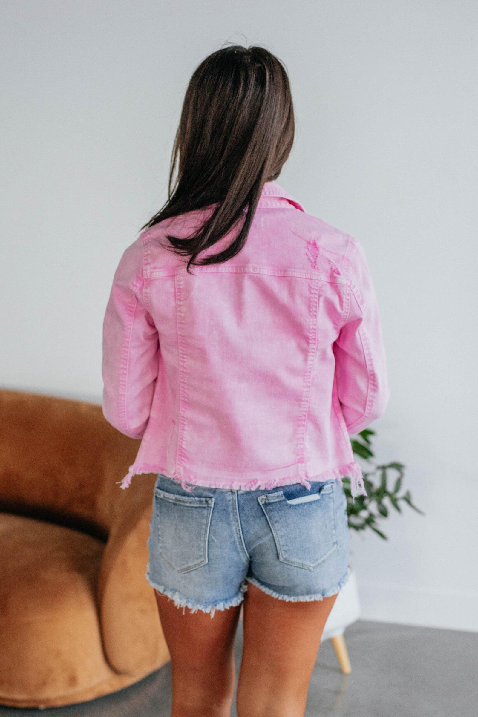Gemma Risen Denim Jacket - Acid Pink - Image 6