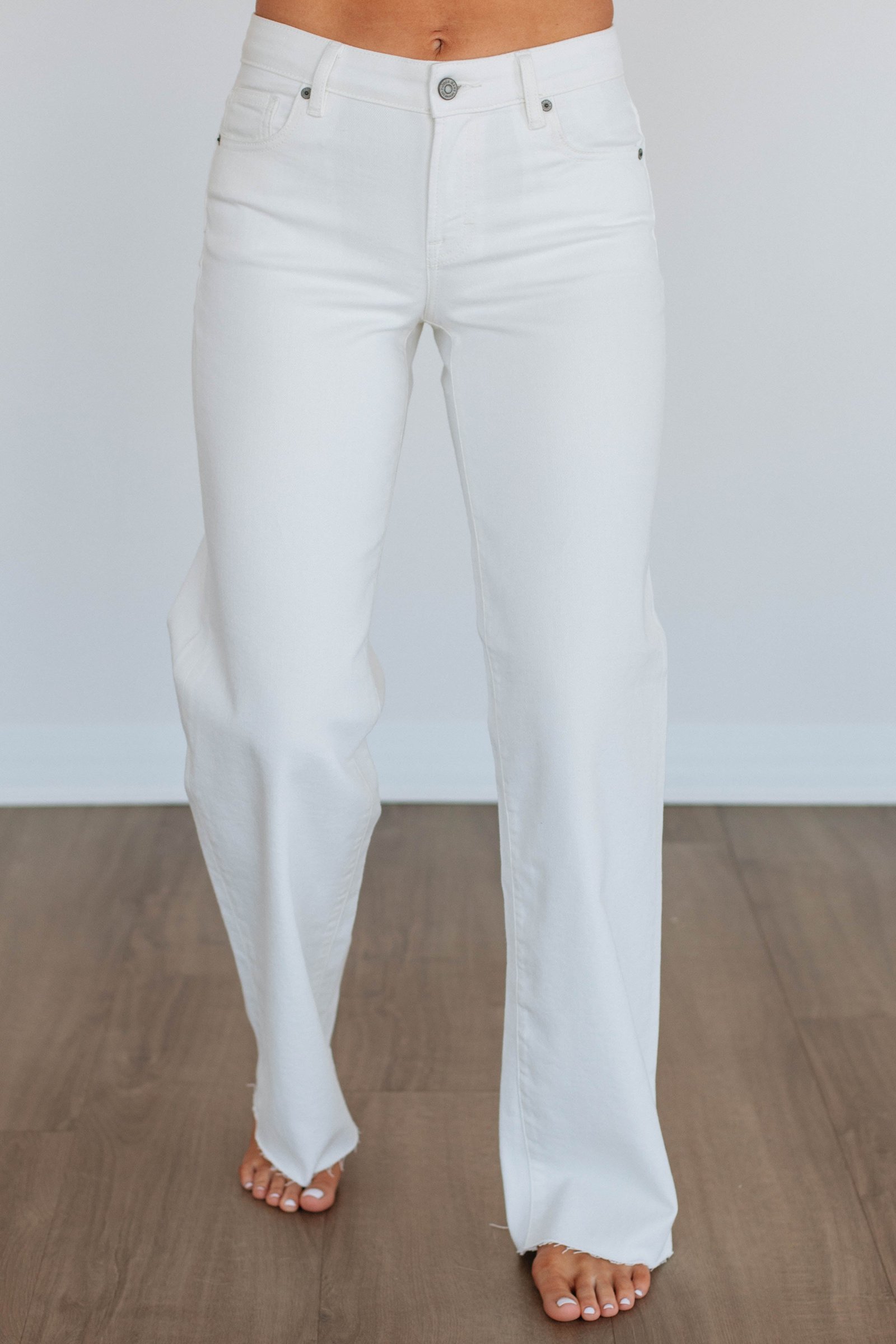 Logan Hidden Jeans - Ivory - Image 5
