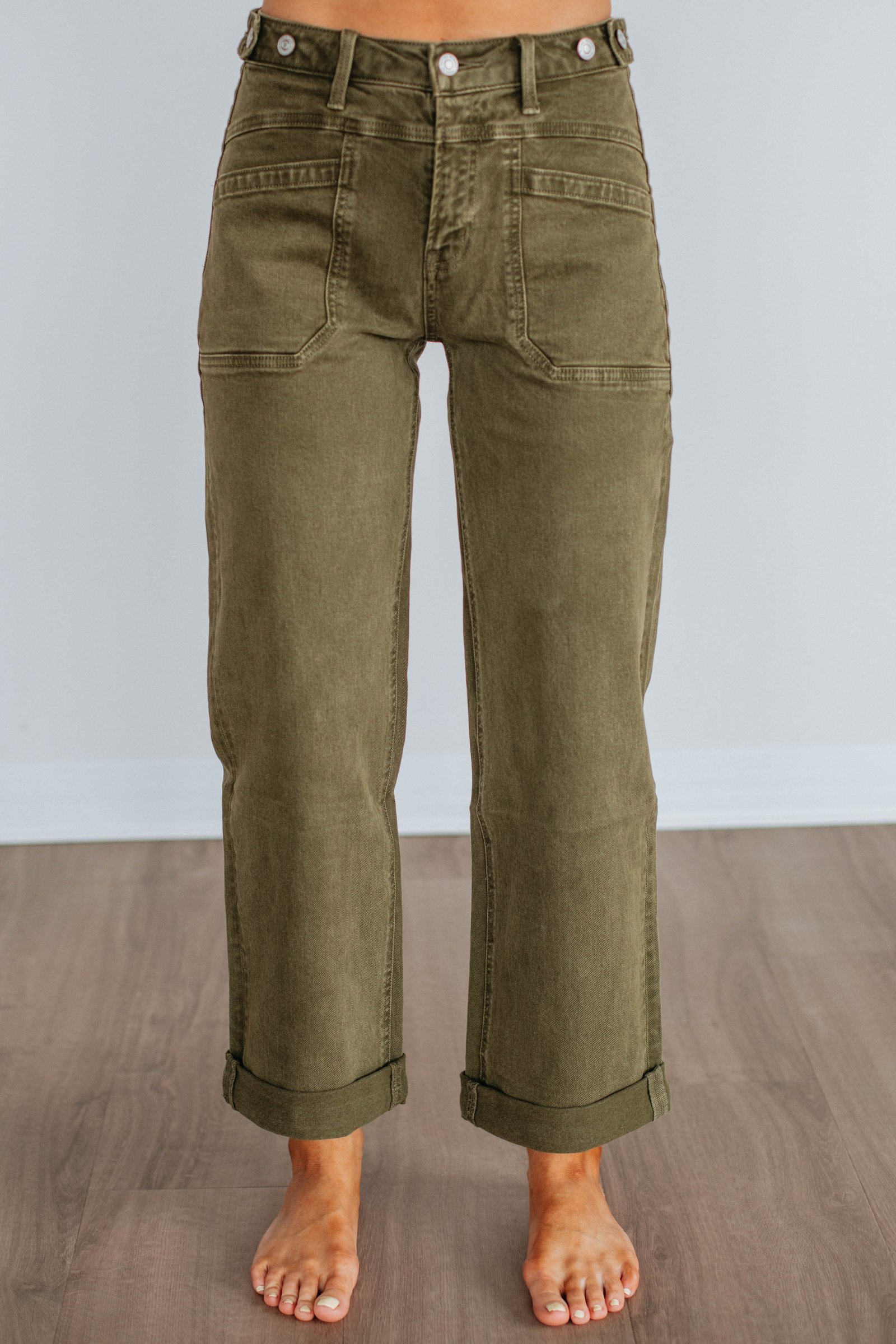 Dayna Flying Monkey Jeans - Dark Olive - Image 3