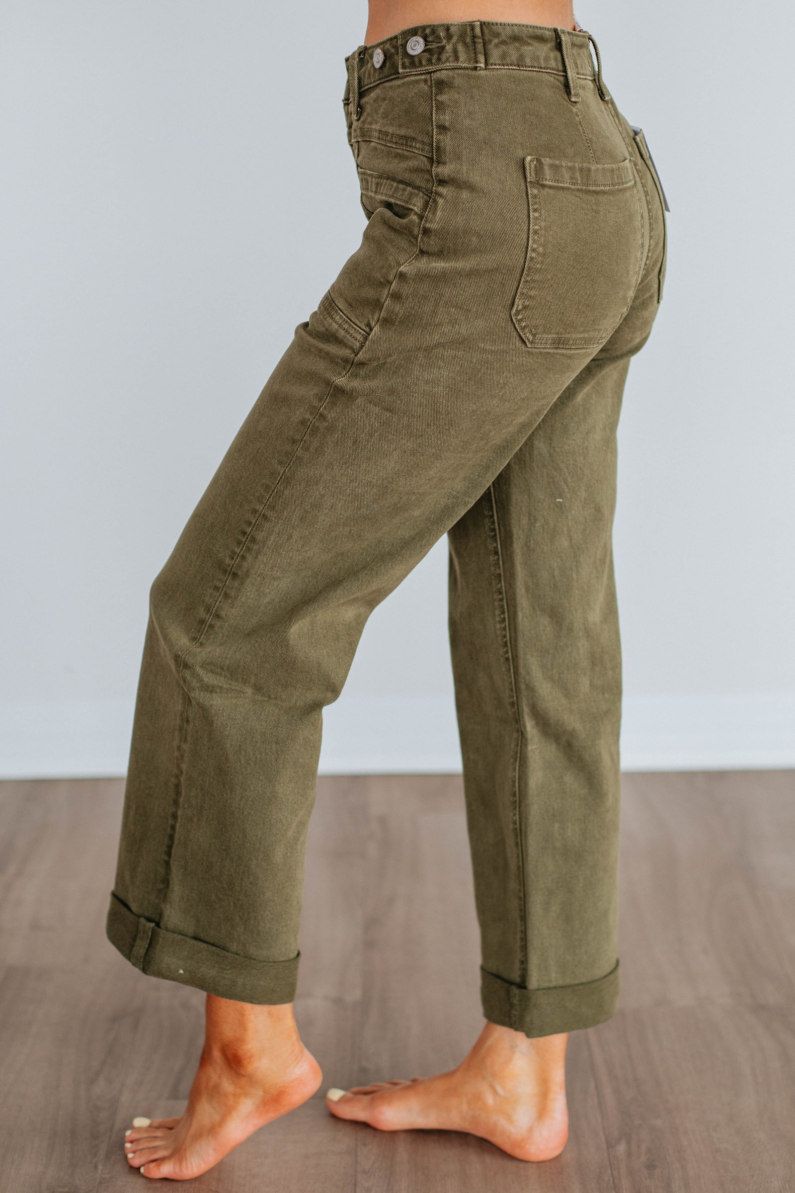 Dayna Flying Monkey Jeans - Dark Olive - Image 2