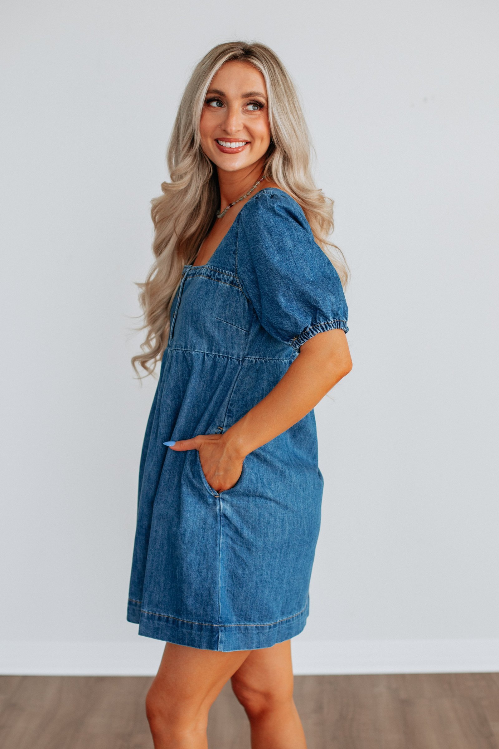 Winry Denim Dress - Image 4