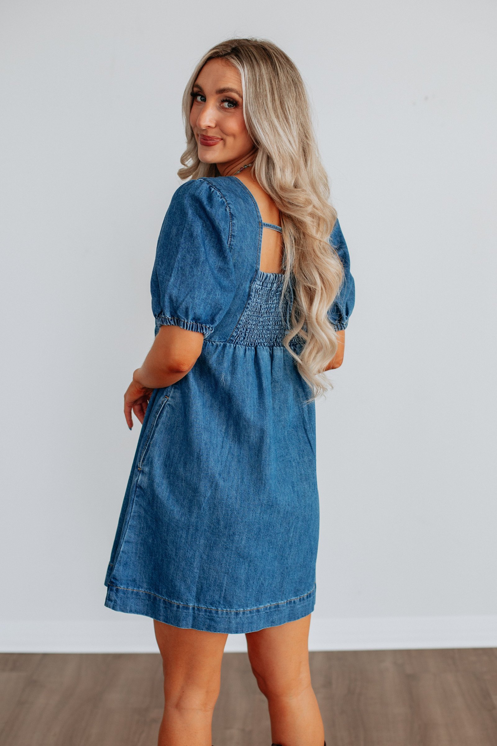 Winry Denim Dress - Image 5