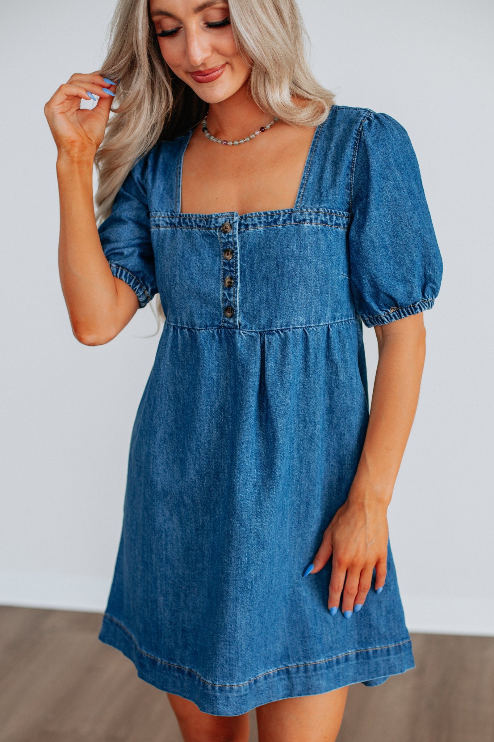 Winry Denim Dress - Image 6