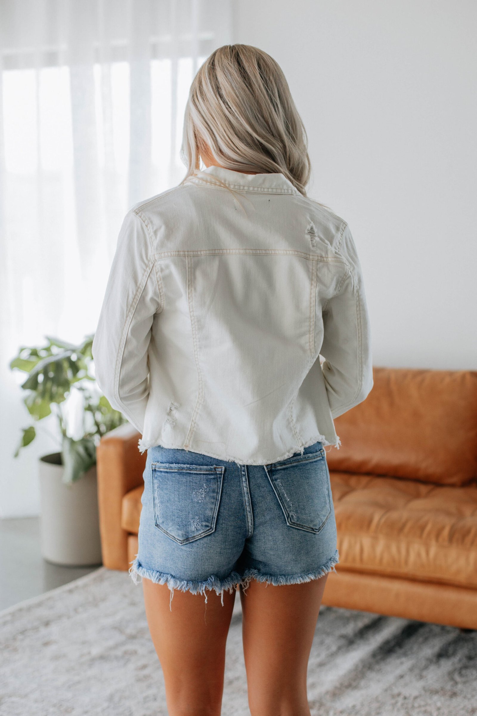 Gemma Risen Denim Jacket - Cream - Image 6