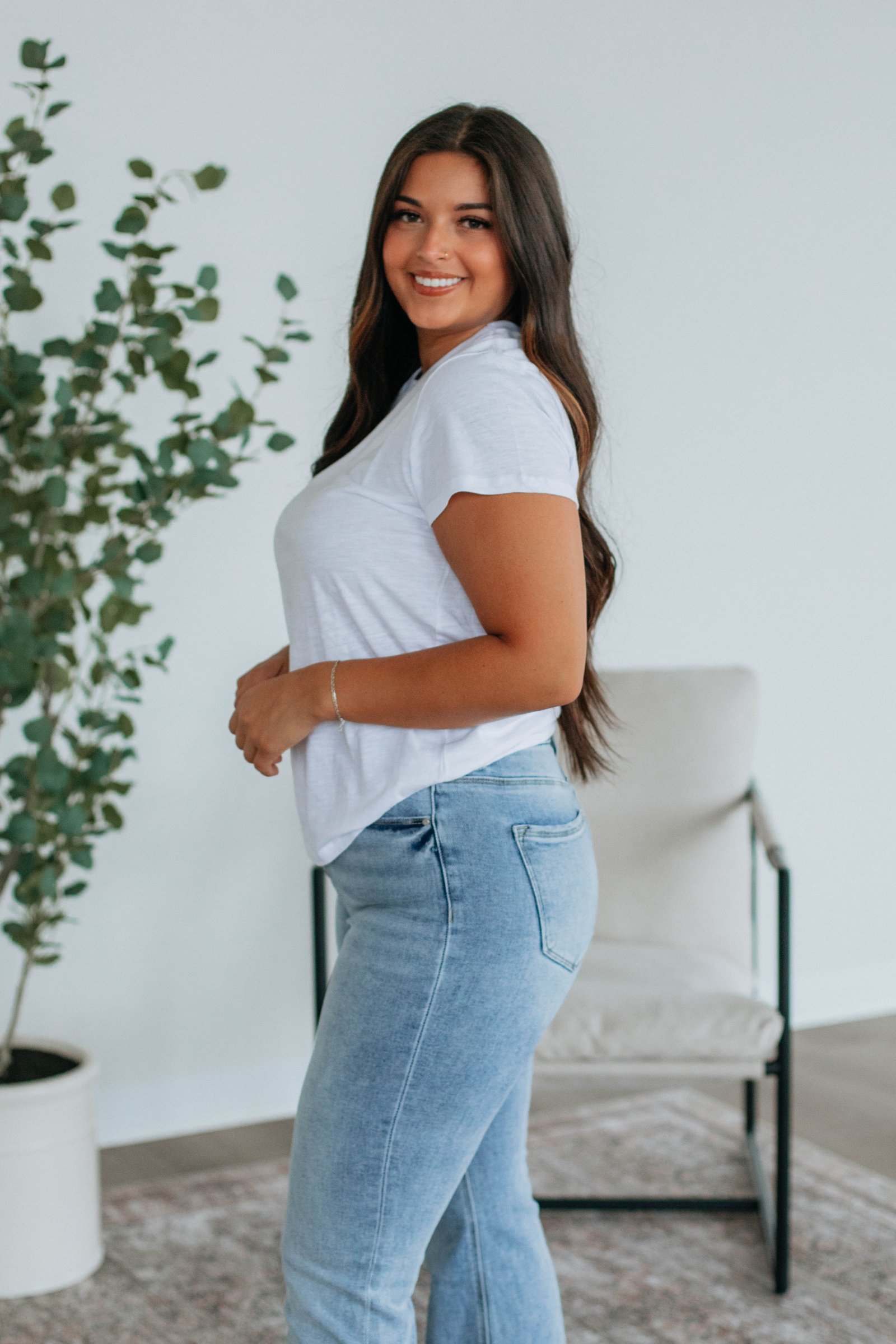 Jeannette Basic Tee - Ivory - Image 4