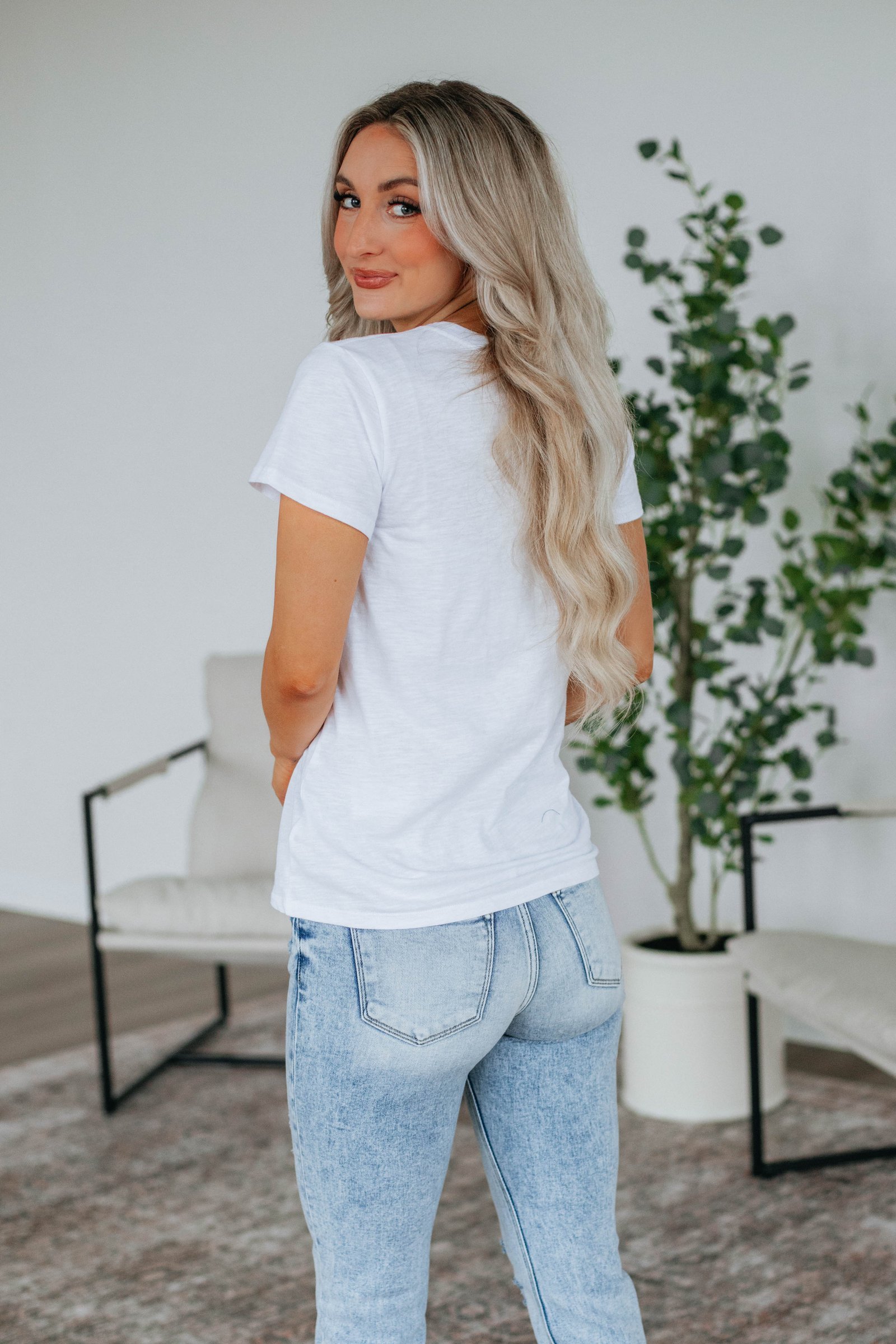 Jeannette Basic Tee - Ivory - Image 7
