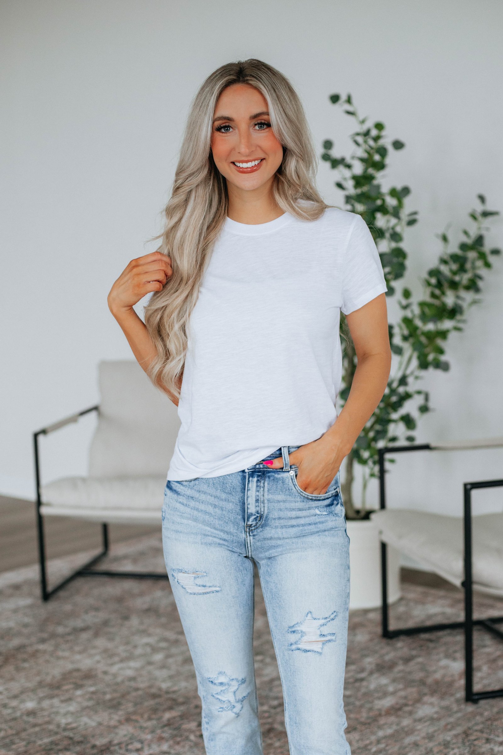 Jeannette Basic Tee - Ivory