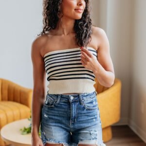 Joci Striped Top - Cream Mix