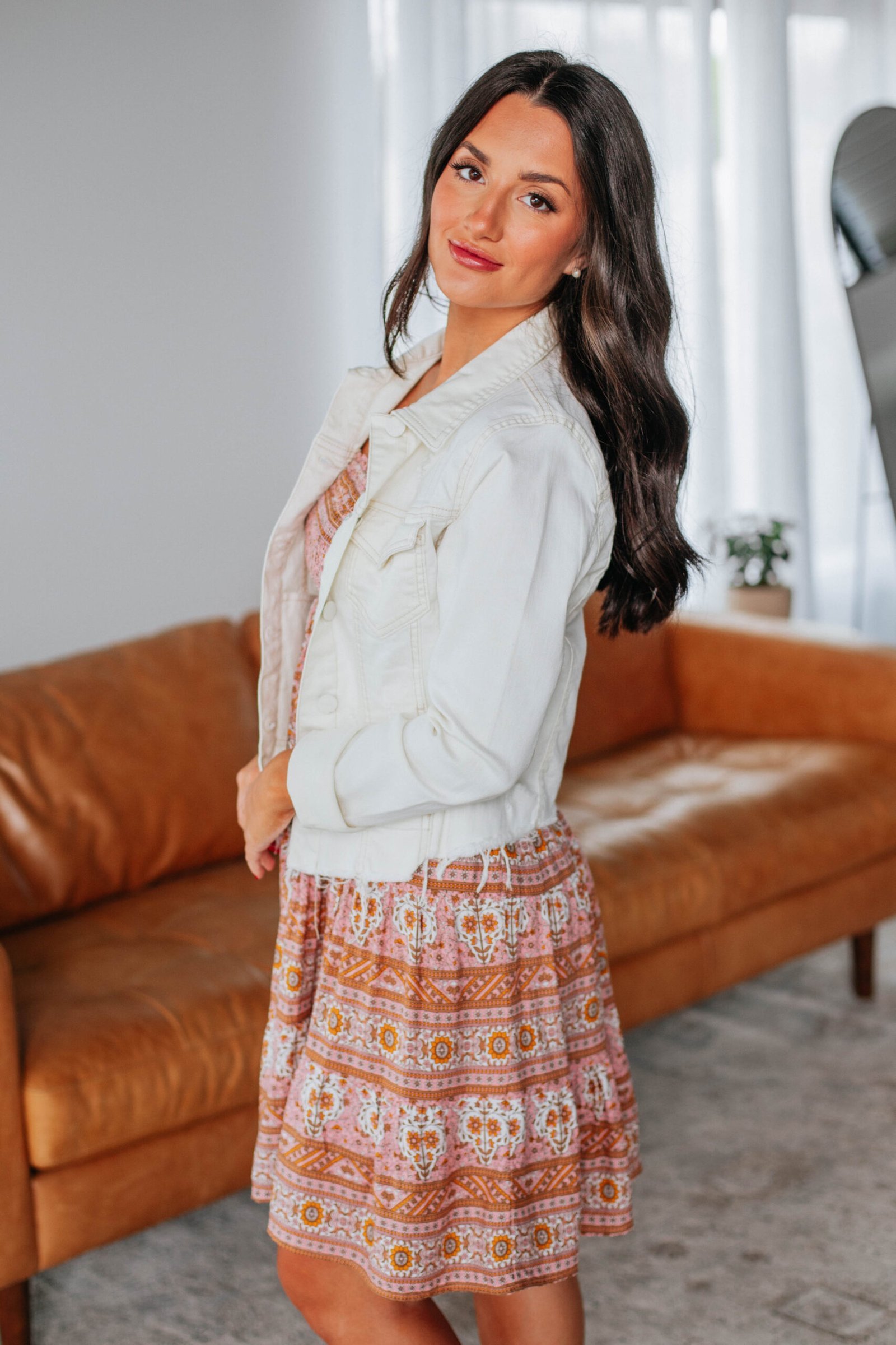 Gemma Risen Denim Jacket - Cream - Image 7