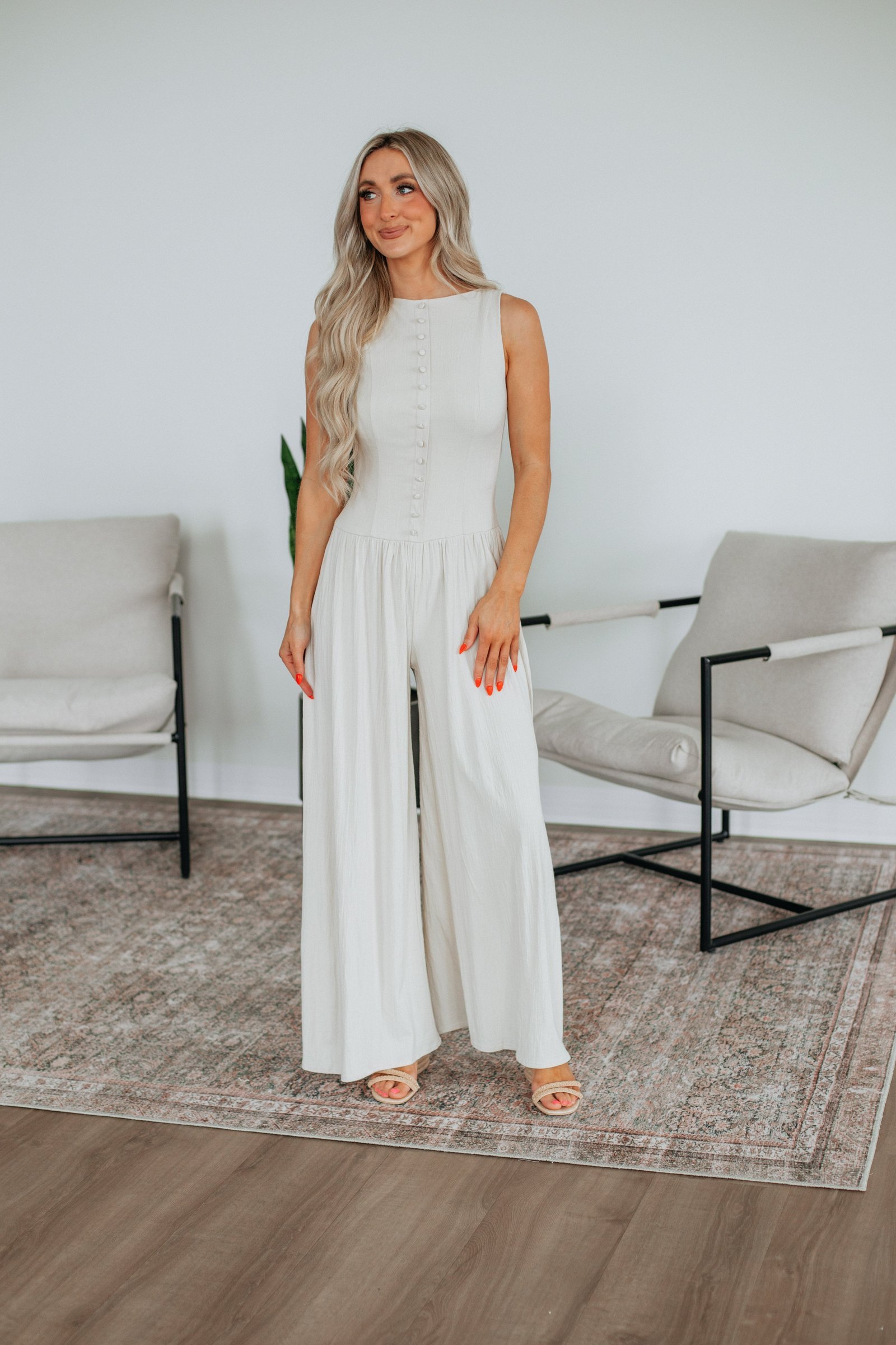 Noelle Linen Jumpsuit - Image 2