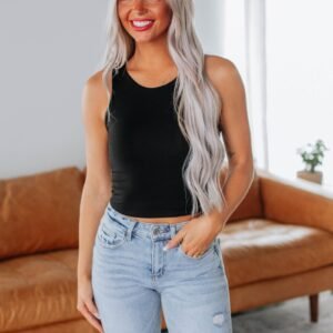 Angelina Basic Tank - Black